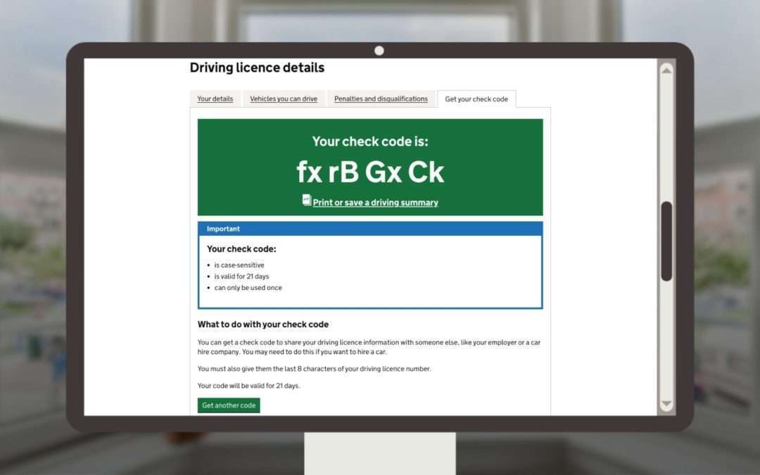 How to Share Your Driving Licence Record (DVLA Check Code)